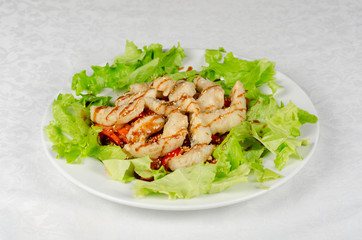 Dish of roasted filet pikeperch