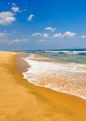 Fototapeta premium Beautiful clear beach in famous russian primorye Livadia bay