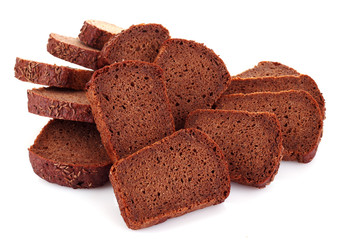 Bread isolated on white