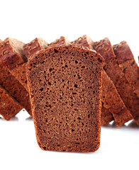 Bread isolated on white