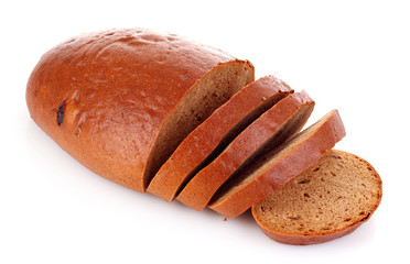 Bread isolated on white