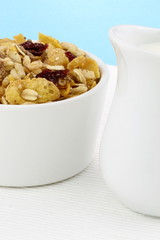 healthy muesli breakfast