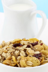 healthy muesli breakfast