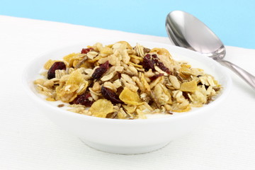 healthy muesli breakfast