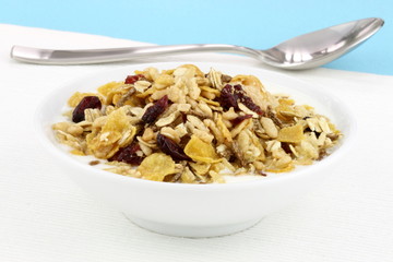 healthy muesli breakfast