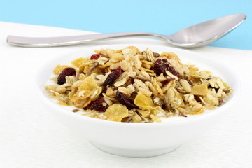 healthy muesli breakfast