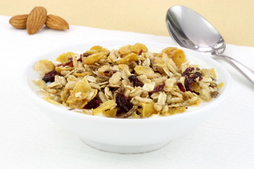 healthy muesli breakfast