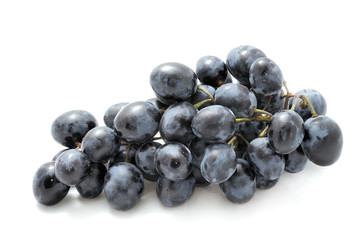 Purple Grapes Isolated on White Background