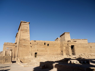 Temple to Isis, Horus and Osiris on Philae Island in Egypt