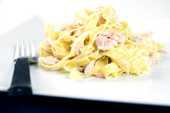 Salmon Cream Tagliatelle