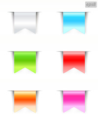 blank ribbons with color variations