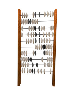 The three-dimensional image the abacus