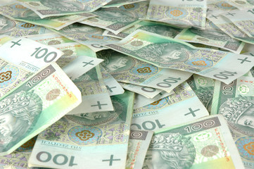 Polish one hundred banknotes