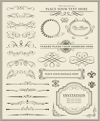 Calligraphic design elements and page decoration