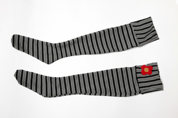 Socks on a white background