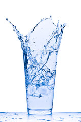 water splash in glass