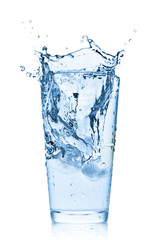 water splash in glass