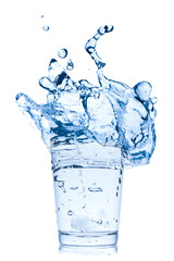 water splash in glass