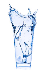 water splash in glass
