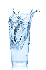 water splash in glass