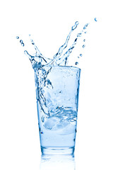 water splash in glass