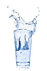 water splash in glass
