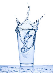 water splash in glass