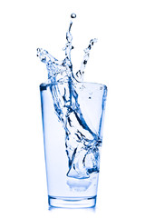 water splash in glass
