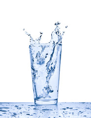 water splash in glass