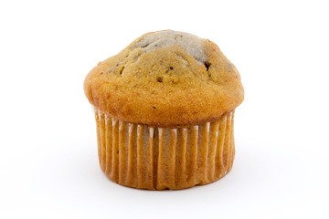 Blueberry muffinisolated over white