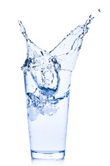 water splash in glass