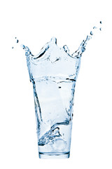 water splash in glass