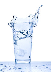 water splash in glass