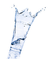 water splash in glass