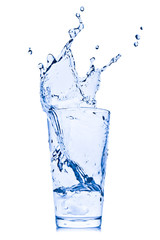 water splash in glass