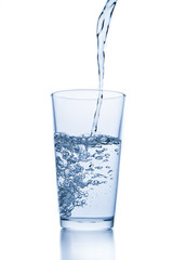 water splash in glass