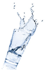 water splash in glass
