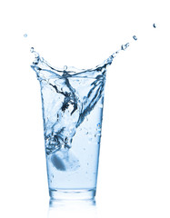 water splash in glass