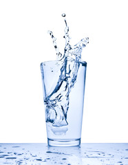 water splash in glass