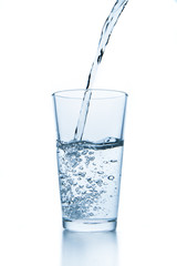 water splash in glass
