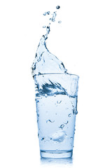 water splash in glass