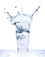 water splash in glass