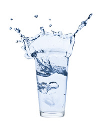 water splash in glass