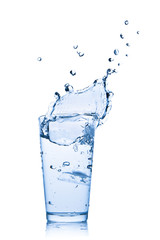 water splash in glass