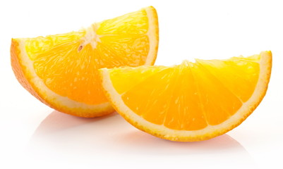 Back projected citrus slices.