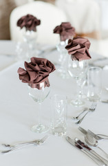 Interior Arrangement with wine glasses