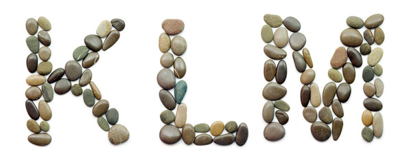 path alphabet of ocean stones