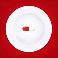 White Plate And Pill