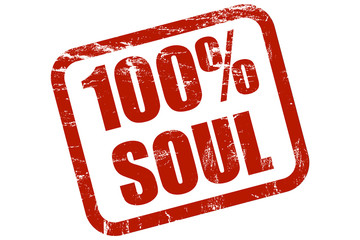 Grunge Stempel rot 100% SOUL