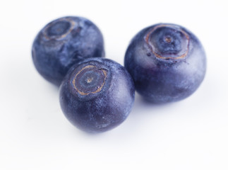 Sweet Blueberry berry closeup isolated on white background